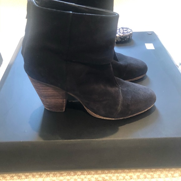 Rag & Bone suede stacked heel bootie - Picture 2 of 5